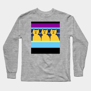 Three Cats Two Blink Long Sleeve T-Shirt